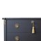 Gustavian Style Commode in Dark Grey with Brass Details, 1950s, Image 9