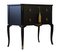 Gustavian Style Commode in Dark Grey with Brass Details, 1950s 7