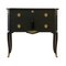 Gustavian Style Commode in Dark Grey with Brass Details, 1950s 10