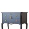 Gustavian Style Commode in Dark Grey with Brass Details, 1950s 8