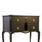 Gustavian Style Commode in Dark Grey with Brass Details, 1950s, Image 2