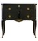 Gustavian Style Commode in Dark Grey with Brass Details, 1950s 1