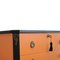 Cómoda estilo gustaviano en naranja y negro con detalles de latón, años 50, Imagen 4