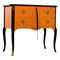 Gustavian Style Commode in Orange & Black with Brass Details, 1950s, Image 2