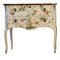 Gustavian Style Commode in Cream with Hummingbird Pattern, 1950s 7