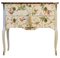 Commode Style Gustavien Crème avec Motif Colibri, 1950s 1