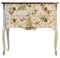 Gustavian Style Commode in Cream with Hummingbird Pattern, 1950s 1
