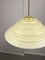 Mid-Century Yellow Glass and Brass Pendant Lamp, Image 13