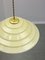 Mid-Century Yellow Glass and Brass Pendant Lamp, Image 3