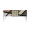 Mid-Century Modern Italian Wood and Colored Glass Sideboard, Image 2