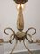 French Art Deco Brass Chandelier, 1930s 6