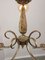 French Art Deco Brass Chandelier, 1930s, Image 6