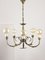 French Art Deco Brass Chandelier, 1930s 1