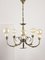 French Art Deco Brass Chandelier, 1930s, Image 1