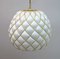 Modern White & Brass Pendant Lamp from Fontana Arte, 1990 5