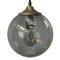 Lámpara colgante holandesa vintage de cristal burbuja y latón, Imagen 1