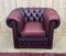 Fauteuil Club Chesterfield en Cuir Rouge, 1980s 3