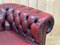 Red Leather Chesterfield Club Chair, 1980s 21