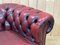 Red Leather Chesterfield Club Chair, 1980s, Image 21