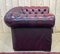 Red Leather Chesterfield Club Chair, 1980s 6