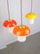 Mid-Century Mushroom Tischlampe aus gelbem Glas & Messing 11