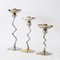 Postmodern Brass Candleholders, 1980s, Set of 3 8