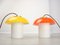 Mid-Century Mushroom Tischlampen aus Glas & Messing, 2er Set, 2er Set 7