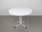 Round White Metal Bistro Table, Italy, 1960s 9