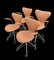 Sedia da scrivania serie 7 in pelle di Arne Jacobsen per Fritz Hansen, 1997, Immagine 4