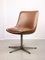 Mid-Century Brown Leatherette Swivel Chair from Stol 1