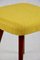 Sgabello vintage in tweed giallo, anni '70, Immagine 4