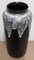 Vintage German Ceramic Fat Lava Style Vase with Black Glazed Ceramic & White-Gray Lava from Bay Keramik, 1970s 2