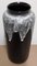 Vintage German Ceramic Fat Lava Style Vase with Black Glazed Ceramic & White-Gray Lava from Bay Keramik, 1970s, Image 2