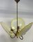 Art Deco Chandelier in Brass and Murano Glass by Salviati 1