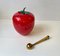 Vintage Red Apple Plastic Ice Bucket and Tong, 1970s, Set of 2 4
