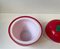 Vintage Red Apple Plastic Ice Bucket and Tong, 1970s, Set of 2 3