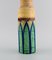 Italian Studio Ceramicist Cylindrical Vase in Glazed Stoneware 6