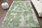 Grüner Vintage Teppich aus Baumwolle, 1960er 1