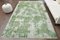 Tapis Vintage en Coton Vert, 1960s 1