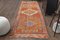 Orangefarbener Vintage Teppich aus Baumwolle, 1960er 1