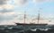 Carl Emil Baagoe, Paesaggio con nave russa, Tela, Incorniciato, Immagine 1
