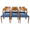 Teak Model 71 Dining Chairs by Niels O. Møller, 1960, Set of 6 1