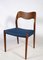 Teak Model 71 Dining Chairs by Niels O. Møller, 1960, Set of 6 6