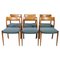 Rosewood Model 77 Dining Chairs by Niels O. Møller, 1960, Set of 6 1