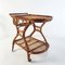 Mid-Century Bar Cart in Bamboo and Rattan, Italy, 1950s 8