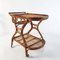 Mid-Century Bar Cart in Bamboo and Rattan, Italy, 1950s, Image 8