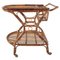 Chariot de Bar Mid-Century en Bambou et Rotin, Italie, 1950s 1