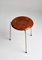 Teakwood & Brass Model Aj3170 Stool by Arne Jacobsen for Fritz Hansen, 1950s, Image 6