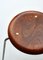 Teakwood & Brass Model Aj3170 Stool by Arne Jacobsen for Fritz Hansen, 1950s, Image 5