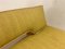 Sofá cama Mid-Century moderno amarillo, tela original, años 60, Imagen 5